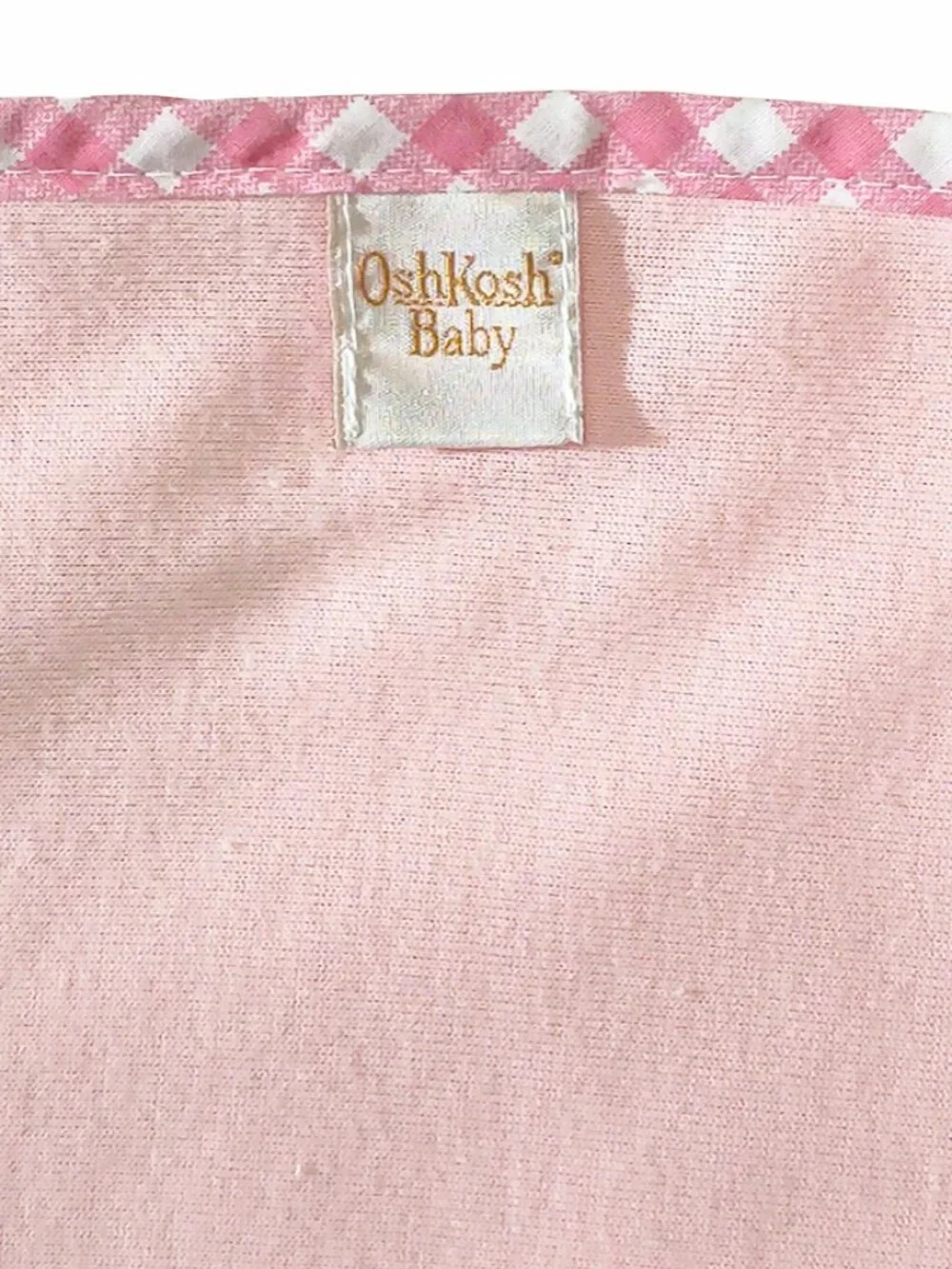 Oshkosh Baby Apple Flower Plaid Pink Security Lovey Blanket 26